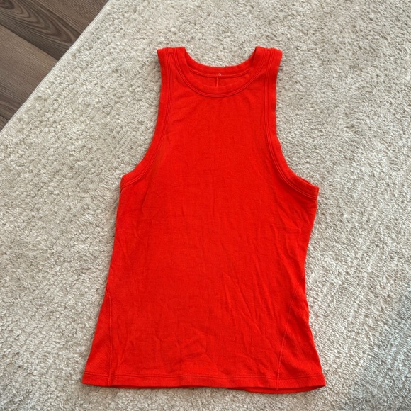 Lululemon Athletica Red Knit Tank Top - Picture 1 of 2
